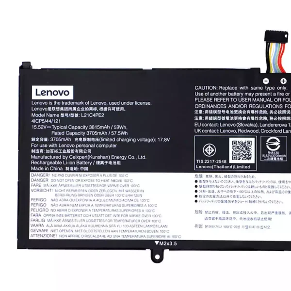 แบตเตอรี่โน๊ตบุ๊ค ของแท้ Lenovo L21C4PE2 L21M4PE2 L21D4PE1 - Image 2