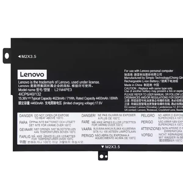 แบตเตอรี่โน๊ตบุ๊ค ของแท้ Lenovo L21M4PE3 L21L4PE3 - Image 3