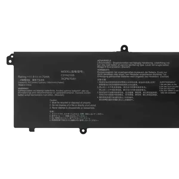 แบตเตอรี่โน๊ตบุ๊ค ของแท้ ASUS C31N2105 - Image 3