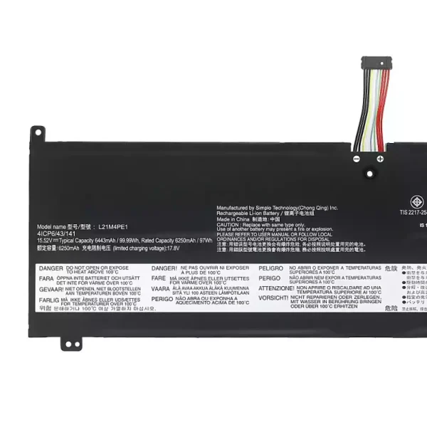 แบตเตอรี่โน๊ตบุ๊ค ของแท้ LENOVO L21M4PE1 L21C4PE1 L21B4PE1 - Image 3