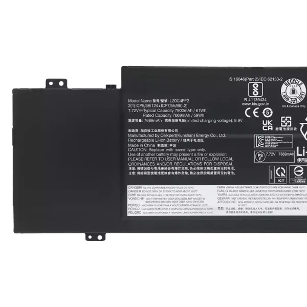 แบตเตอรี่โน๊ตบุ๊ค ของแท้ LENOVO L20C4PF2 L20D4PF2 L20M4PF2 - Image 3