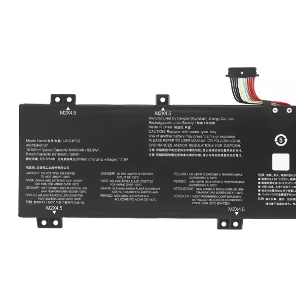 แบตเตอรี่โน๊ตบุ๊ค ของแท้ LENOVO L21C4PC2 L21C4PC3 L21D4PC2 L21M4PC5 L21M4PC6 - Image 3