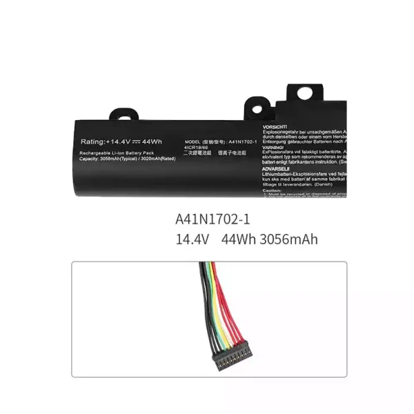 แบตเตอรี่โน๊ตบุ๊ค ของแท้ Asus A41N1702-1 - Image 3