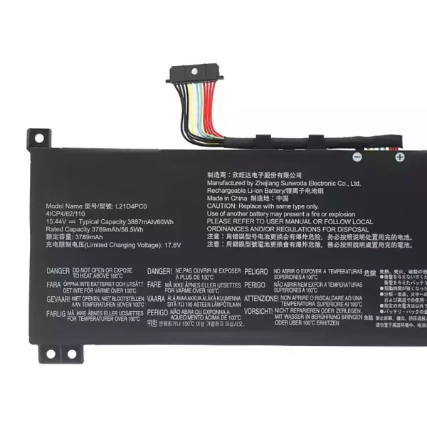 แบตเตอรี่โน๊ตบุ๊ค ของแท้ Lenovo L21M4PC0 L21C4PC0 - Image 3
