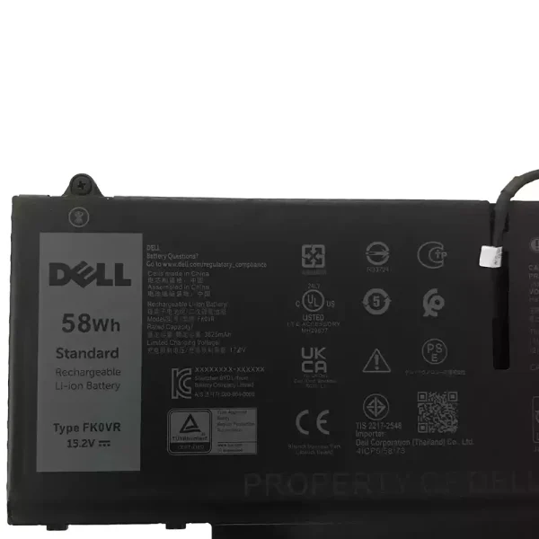 แบตเตอรี่โน๊ตบุ๊ค ของแท้ DELL FK0VR FKOVR - Image 3