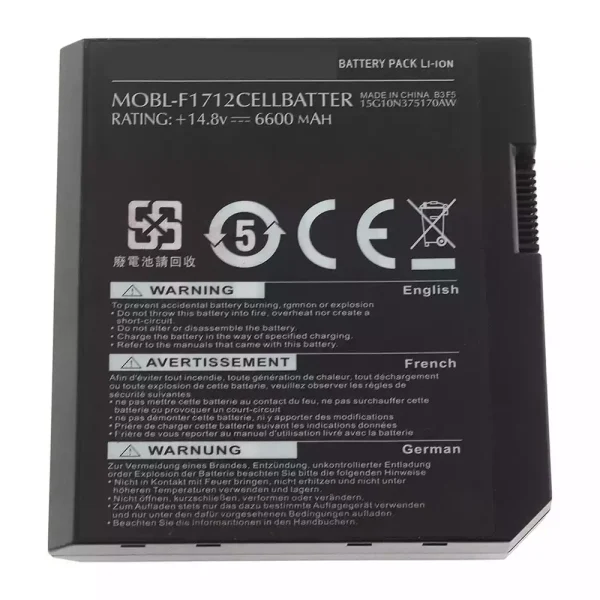 แบตเตอรี่โน๊ตบุ๊ค ของแท้ DELL Alienware M17x L062056 MOBL-F1712CELL