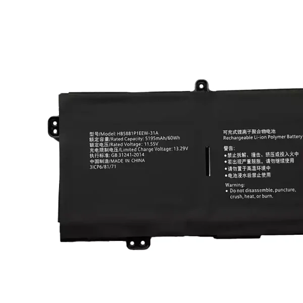 แบตเตอรี่โน๊ตบุ๊ค ของแท้ HUAWEI HB5881P1EEW-31A - Image 3