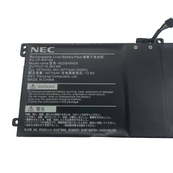 แบตเตอรี่โน๊ตบุ๊ค ของแท้ NEC PC-VP-WP154 N22SAR400 - Image 2