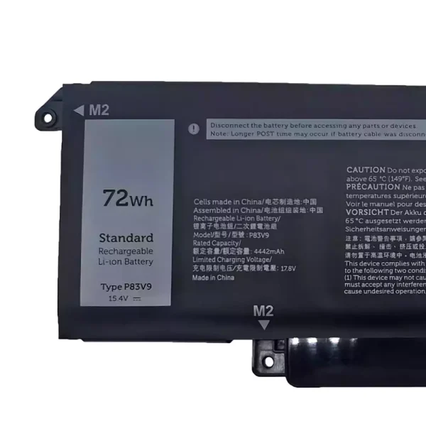 แบตเตอรี่โน๊ตบุ๊ค ของแท้ DELL P83V9 - Image 3