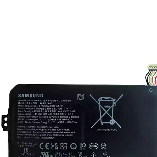 แบตเตอรี่โน๊ตบุ๊ค ของแท้ Samsung AA-PBLN4MT AA-PBQN4TR - Image 3