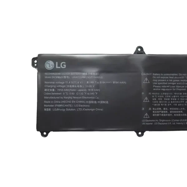 แบตเตอรี่โน๊ตบุ๊ค ของแท้ LG LBW222AM - Image 3