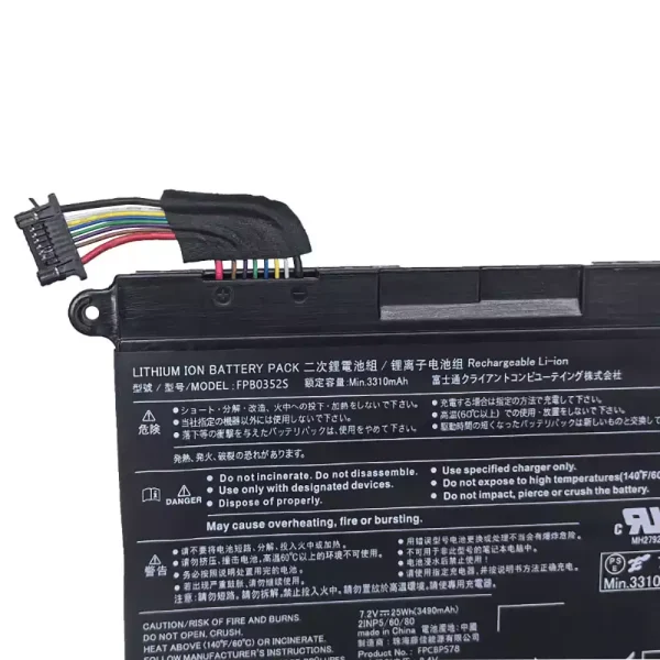 แบตเตอรี่โน๊ตบุ๊ค ของแท้ Fujitsu FPB0352S FPCBP578 - Image 3