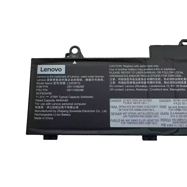 แบตเตอรี่โน๊ตบุ๊ค ของแท้ Lenovo L23D3P72 L23M3P70 L22D3P71 - Image 2