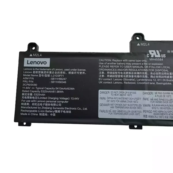 แบตเตอรี่โน๊ตบุ๊ค ของแท้ Lenovo L21D3P71 SB11H56247 5B11H56346 - Image 3