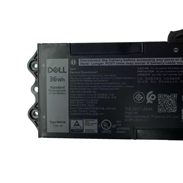 แบตเตอรี่โน๊ตบุ๊ค ของแท้ DELL R65CN - Image 2