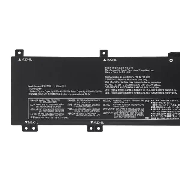 แบตเตอรี่โน๊ตบุ๊ค ของแท้ LENOVO L22M4PC2 L22B4PC2 L22C4PC2 L22D4PC2 - Image 3