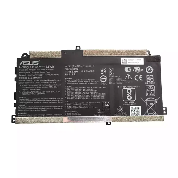 แบตเตอรี่โน๊ตบุ๊ค ของแท้ ASUS C31N2210