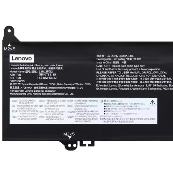 แบตเตอรี่โน๊ตบุ๊ค ของแท้ LENOVO L18D3PG2 L18C3PG2 - Image 3