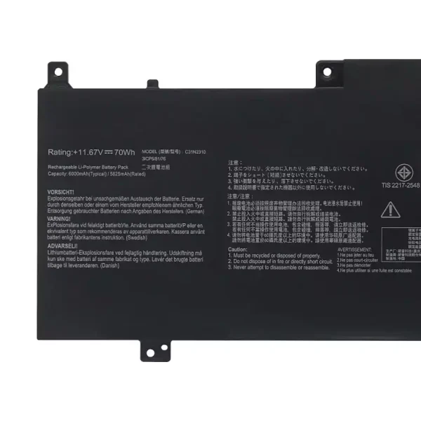 แบตเตอรี่โน๊ตบุ๊ค ของแท้ ASUS C31N2310 - Image 3