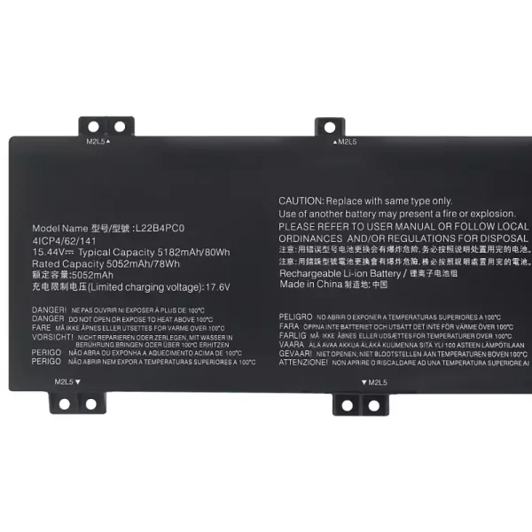 แบตเตอรี่โน๊ตบุ๊ค ของแท้ LENOVO L22B4PC0 L22M4PC0 L22D4PC0 L22C4PC0 L22X4PC0 - Image 3