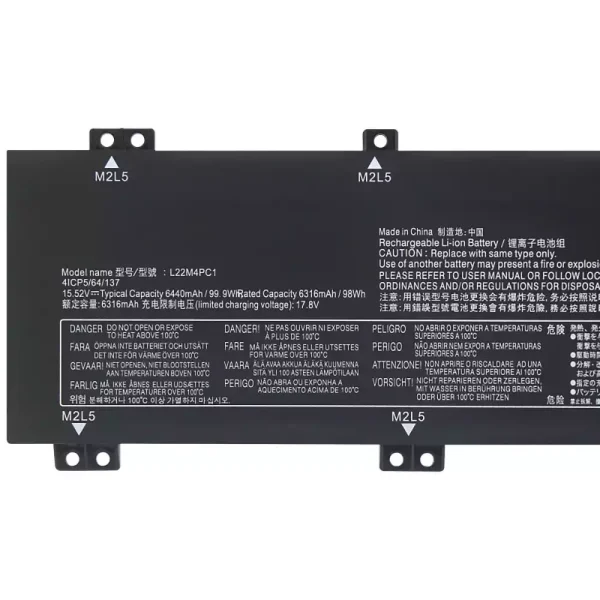 แบตเตอรี่โน๊ตบุ๊ค ของแท้ LENOVO L22M4PC1 L22D4PC1 L22X4PC1 - Image 3