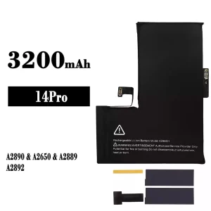 แบตเตอรี่โทรศัพท์มือถือ A2866H สำหรับรุ่น iPhone 14 pro