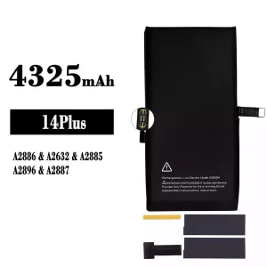 แบตเตอรี่โทรศัพท์มือถือ A2850H สำหรับรุ่น iPhone 14 plus