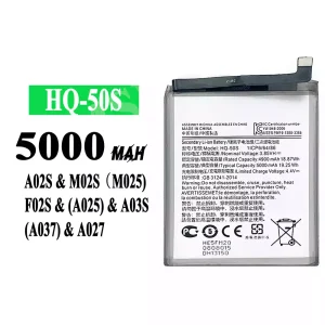 แบตเตอรี่โทรศัพท์มือถือ HQ-50S สำหรับรุ่น Samsung A02S/M02S/M025/F02S/A025/A03S/A037/A027