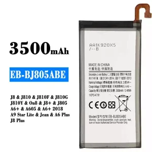 แบตเตอรี่โทรศัพท์มือถือ EB-BJ805ABE สำหรับรุ่น Samsung J8/J810/J810F/J810G/J810Y/On8/J8+/J805/A6+/A605/A6+ 2018/A9 Star Lite/Jean/A6 Plus/J8 Plus