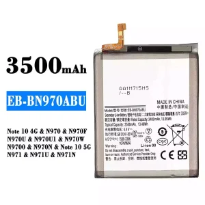แบตเตอรี่โทรศัพท์มือถือ EB-BN970ABU สำหรับรุ่น Samsung Note 10 4G