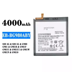 แบตเตอรี่โทรศัพท์มือถือ EB-BG980ABY สำหรับรุ่น Samsung S20 4G/S20 5G