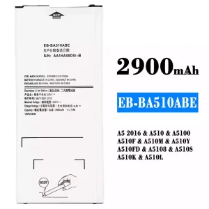 แบตเตอรี่โทรศัพท์มือถือ EB-BA510ABE สำหรับรุ่น Samsung A5 2016