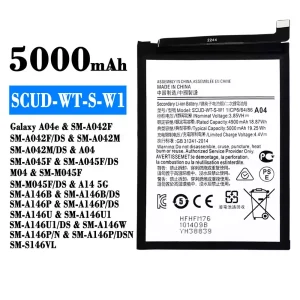 แบตเตอรี่โทรศัพท์มือถือ SCUD-WT-S-W1 สำหรับรุ่น Samsung Galaxy A04e/A14 5G