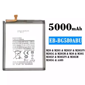 แบตเตอรี่โทรศัพท์มือถือ EB-BG580ABU สำหรับรุ่น Samsung M20/A40S
