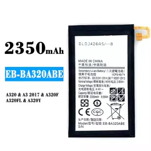 แบตเตอรี่โทรศัพท์มือถือ EB-BA320ABE สำหรับรุ่น Samsung A3 2017