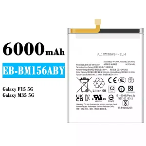 แบตเตอรี่โทรศัพท์มือถือ EB-BM156ABY สำหรับรุ่น Samsung Galaxy F15 5G/Galaxy M35 5G
