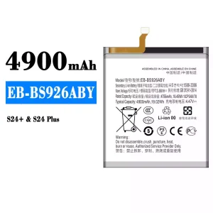แบตเตอรี่โทรศัพท์มือถือ EB-BS926ABY สำหรับรุ่น Samsung S24+/S24 Plus