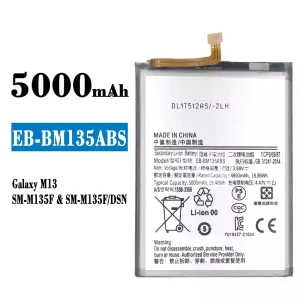 แบตเตอรี่โทรศัพท์มือถือ EB-BM135ABS สำหรับรุ่น Samsung Galaxy M13