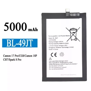 แบตเตอรี่โทรศัพท์มือถือ BL-49JT สำหรับรุ่น Tecno Camon 17 Pro / Camon 18P / Spark 8 Pro