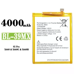 แบตเตอรี่โทรศัพท์มือถือ BL-39MX สำหรับรุ่น Infinix S5 Pro