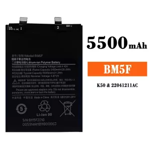 แบตเตอรี่โทรศัพท์มือถือ BM5F สำหรับรุ่น Xiaomi K50