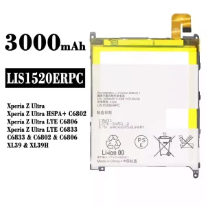 แบตเตอรี่โทรศัพท์มือถือ LIS1520ERPC สำหรับรุ่น Sony Xperia Z Ultra / Xperia Z Ultra HSPA+ C6802 / Xperia Z Ultra LTE C6806 / Xperia Z Ultra LTE C6833