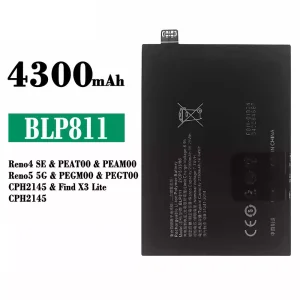 แบตเตอรี่โทรศัพท์มือถือ BLP811 สำหรับรุ่น OPPO Reno 4 SE / Reno 5 5G / Find X3 Lite