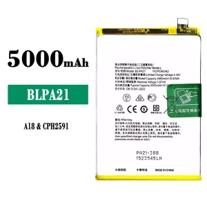 แบตเตอรี่โทรศัพท์มือถือ BLPA21 สำหรับรุ่น OPPO A18