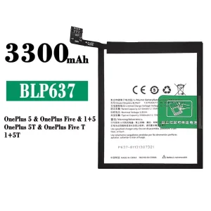 แบตเตอรี่โทรศัพท์มือถือ BLP637 สำหรับรุ่น OnePlus 5 / OnePlus 5T