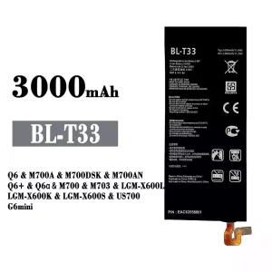 แบตเตอรี่โทรศัพท์มือถือ BL-T33 สำหรับรุ่น LG Q6 /Q6+ /Q6a /G6mini