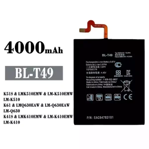 แบตเตอรี่โทรศัพท์มือถือ BL-T49 สำหรับรุ่น LG K51S / K61 / K41S