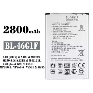 แบตเตอรี่โทรศัพท์มือถือ BL-46G1F สำหรับรุ่น LG K10 (2017) / K20 plus