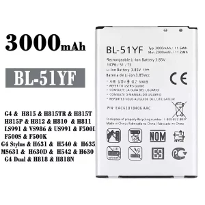 แบตเตอรี่โทรศัพท์มือถือ BL-51YF สำหรับรุ่น LG G4 /G4 Stylus / G4 Dual