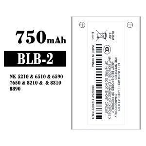 แบตเตอรี่โทรศัพท์มือถือ BLB-2 สำหรับรุ่น Nokia NK 5210/6510/6590/7650/8210/8310/8890